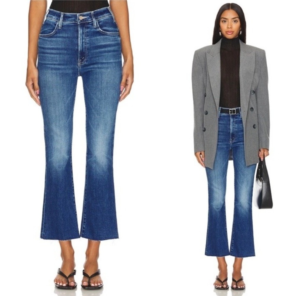 MOTHER The Hustler Ankle Fray Jeans Grasping At Straws Size 32